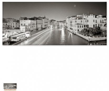 Noc nad Grande Canale w Wenecji [Obrazy / Wenecja w panoramach / Seria]