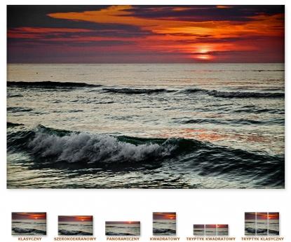 Zachód słońca nad morzem [Obrazy / Marynistyka, Morze]