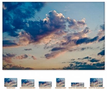 Różowo-błękitne chmury [Obrazy / Niebo, Zachody Słońca]